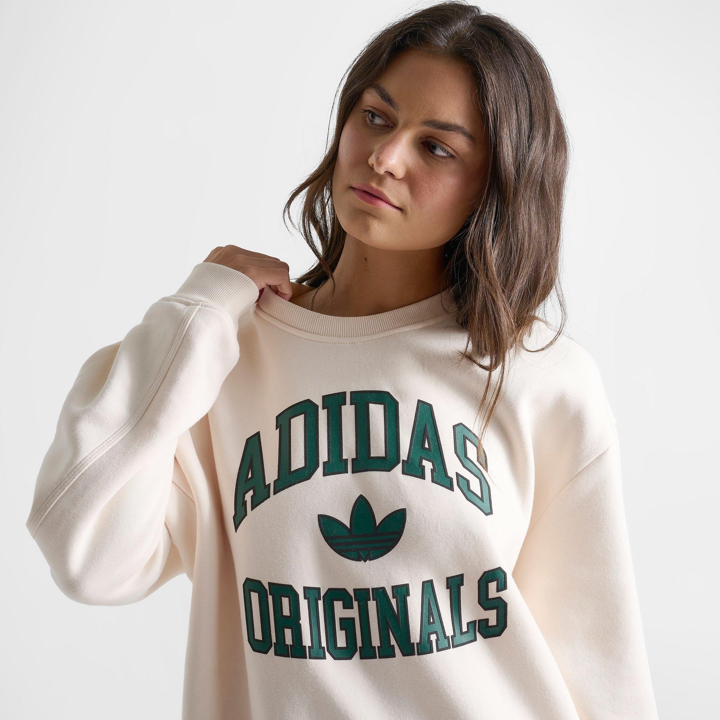 ADIDAS Women s adidas Originals Varsity Oversized Crewneck Sweatshirt MainPlace Mall