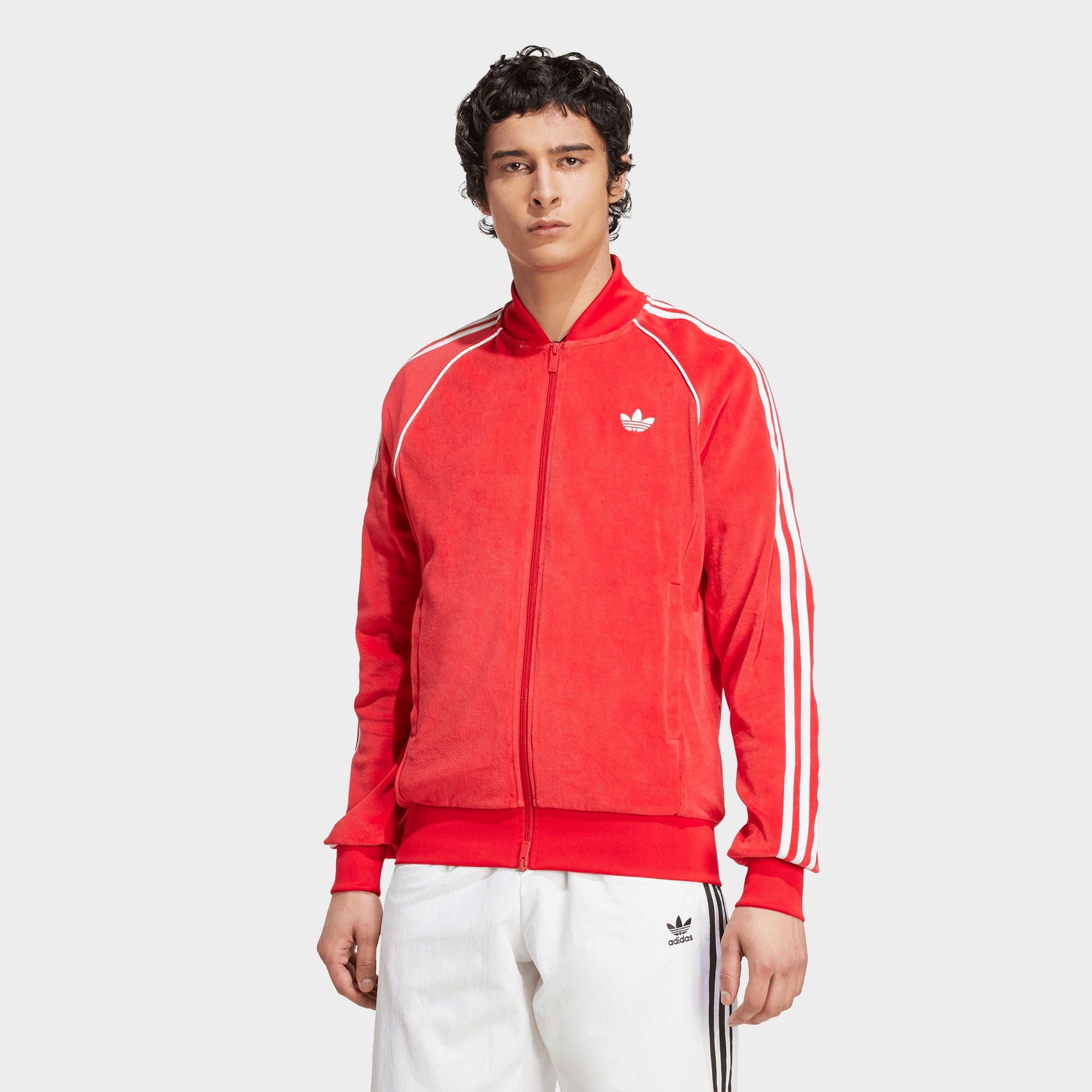 Men's adidas Originals SST adicolor Velour Track Top