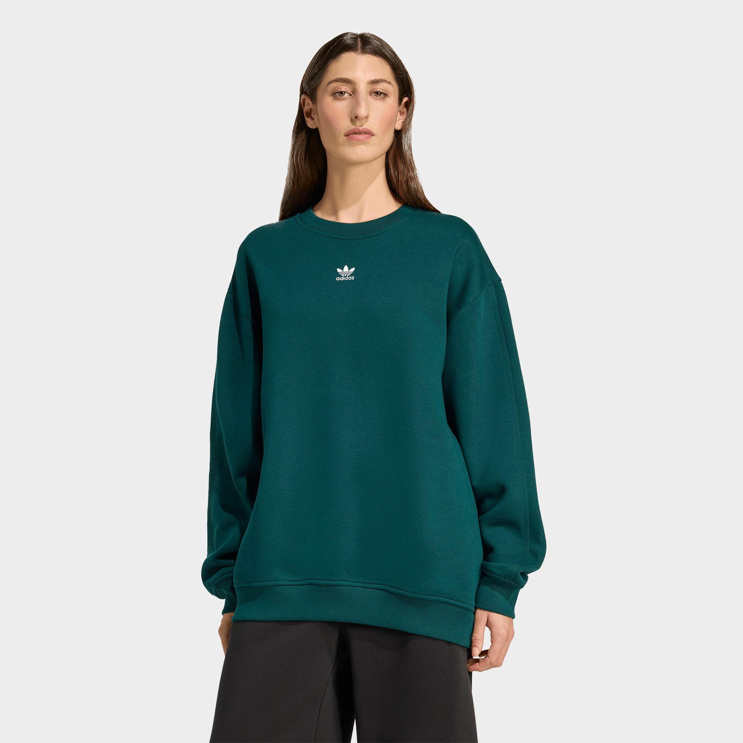 Women's adidas Originals Essentials Fleece Long Oversized Crewneck ...