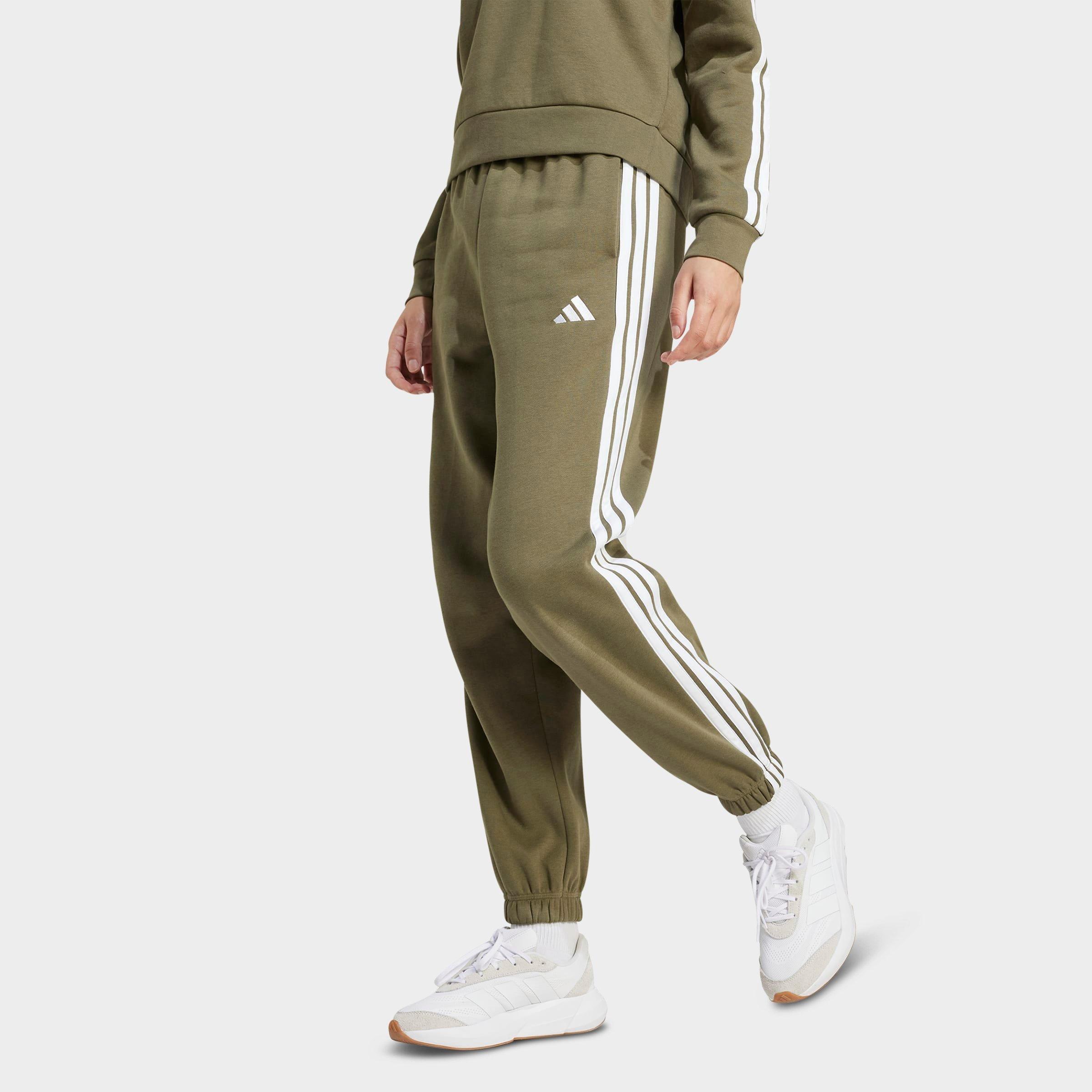 Women's adidas Essentials 3-Stripes Fleece Loose Pants | Finish Line