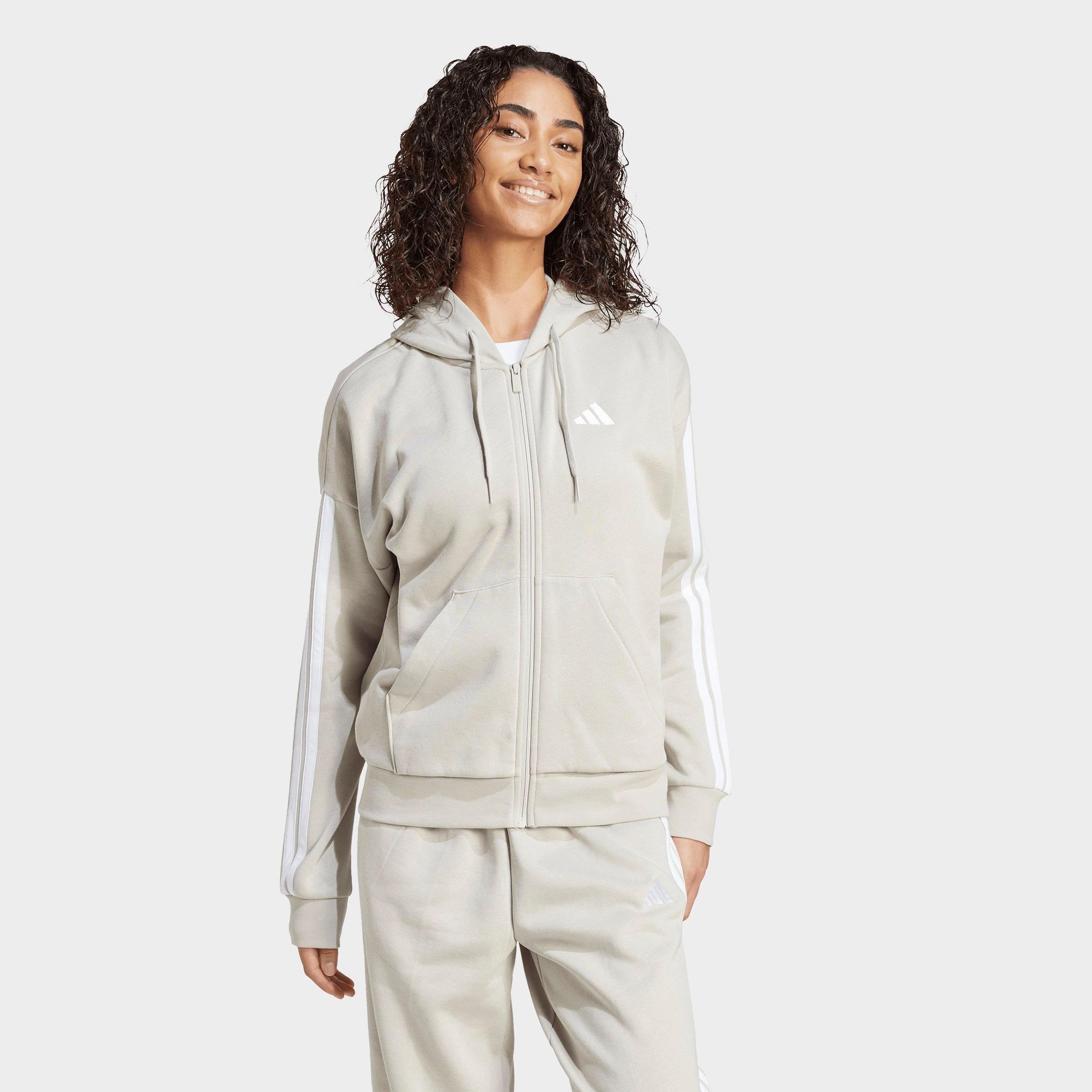 Women's adidas Essentials 3-Stripes Fleece Full-Zip Hoodie