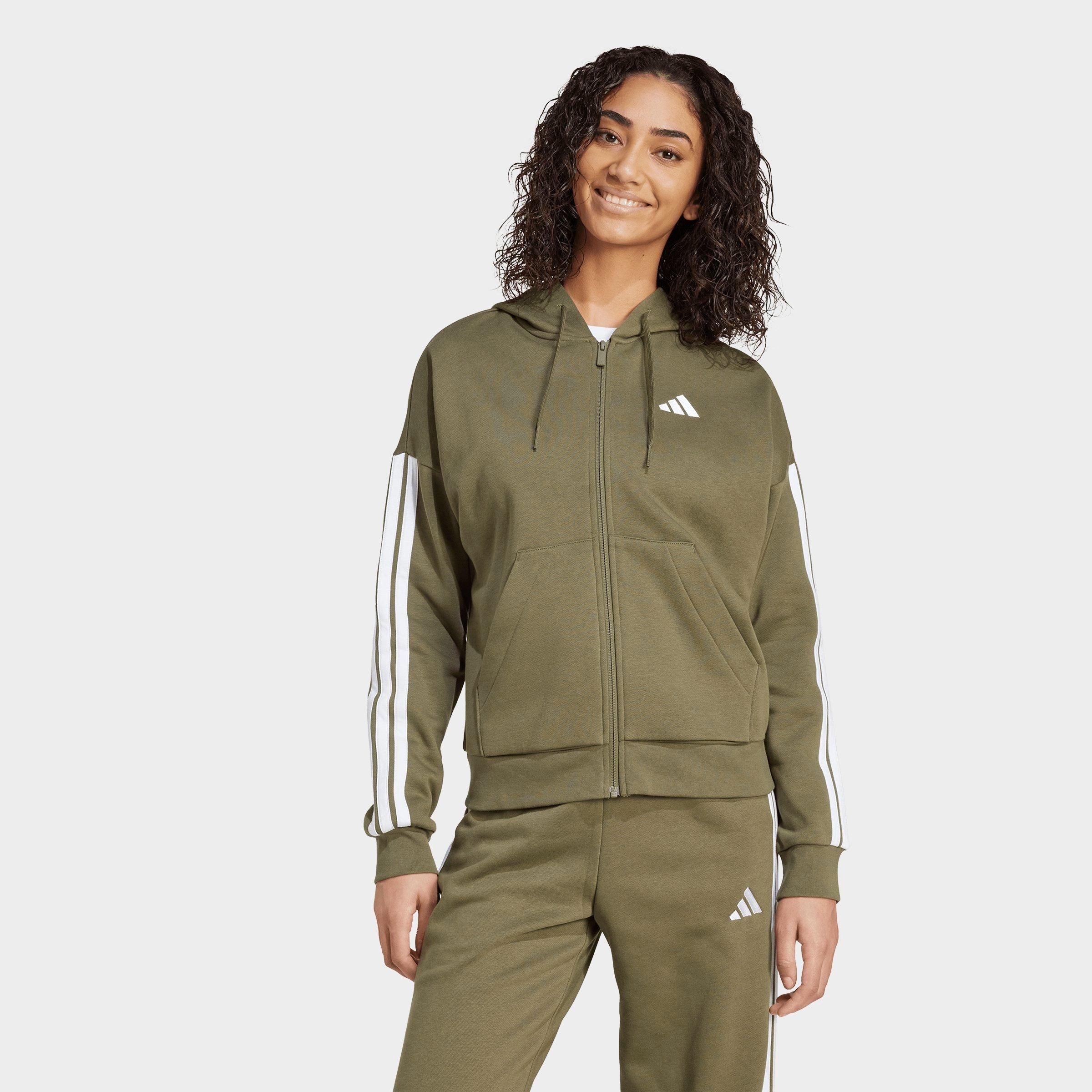 Women's adidas Essentials 3-Stripes Fleece Full-Zip Hoodie