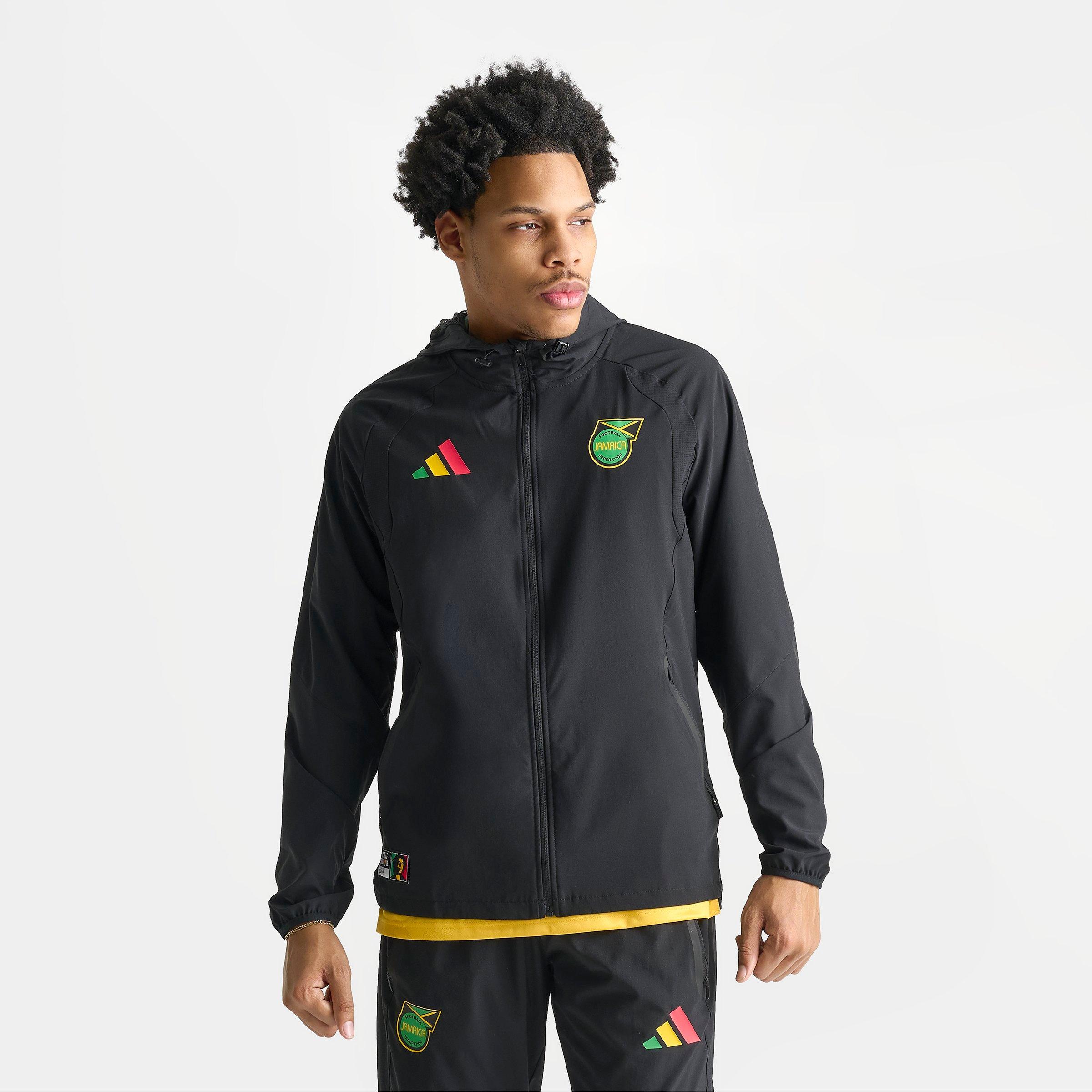 Men's adidas Jamaica x Bob Marley Tiro Travel Full-Zip Windbreaker