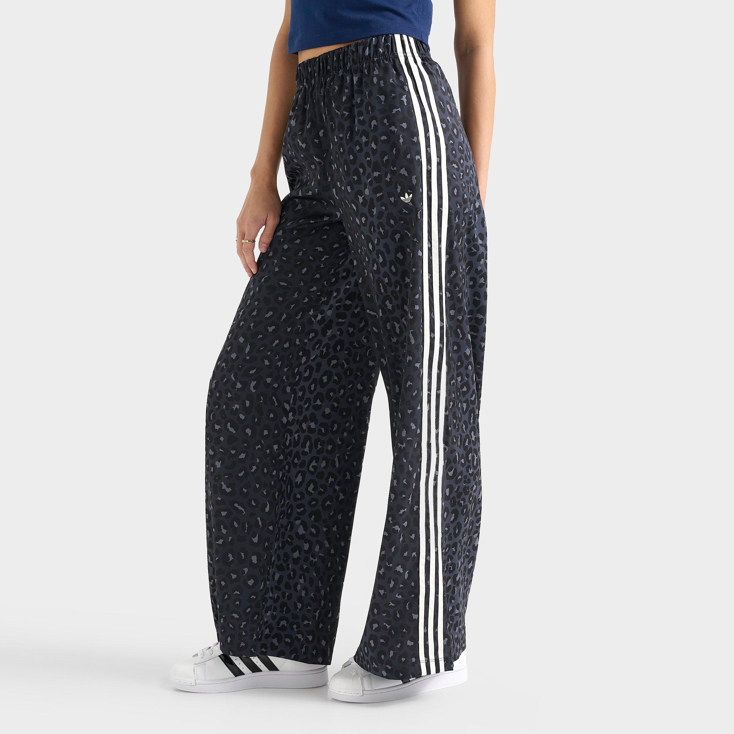 Women's adidas Originals Leopard Wide-Leg Satin Pants | Finish Line