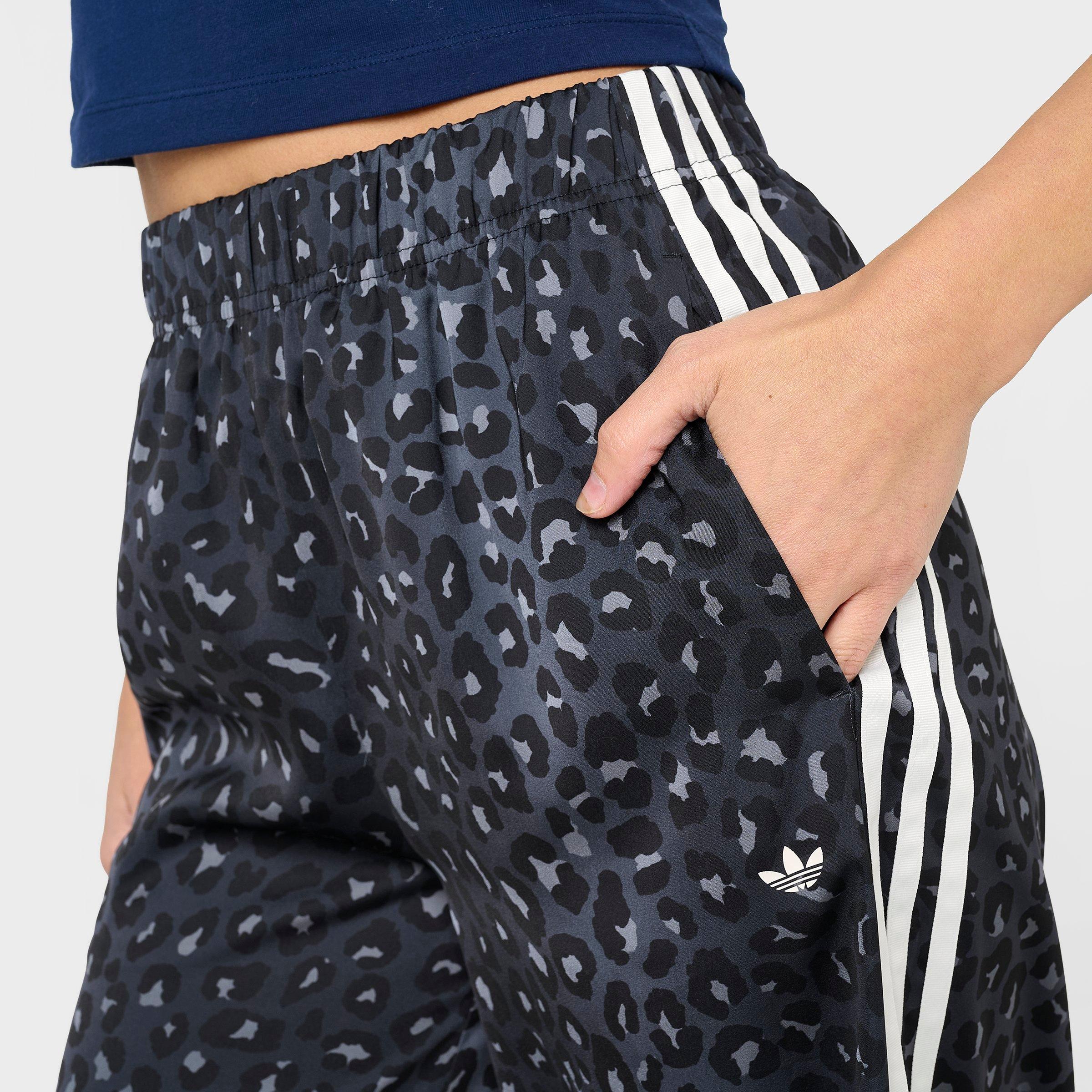 Women's adidas Originals Leopard Wide-Leg Satin Pants