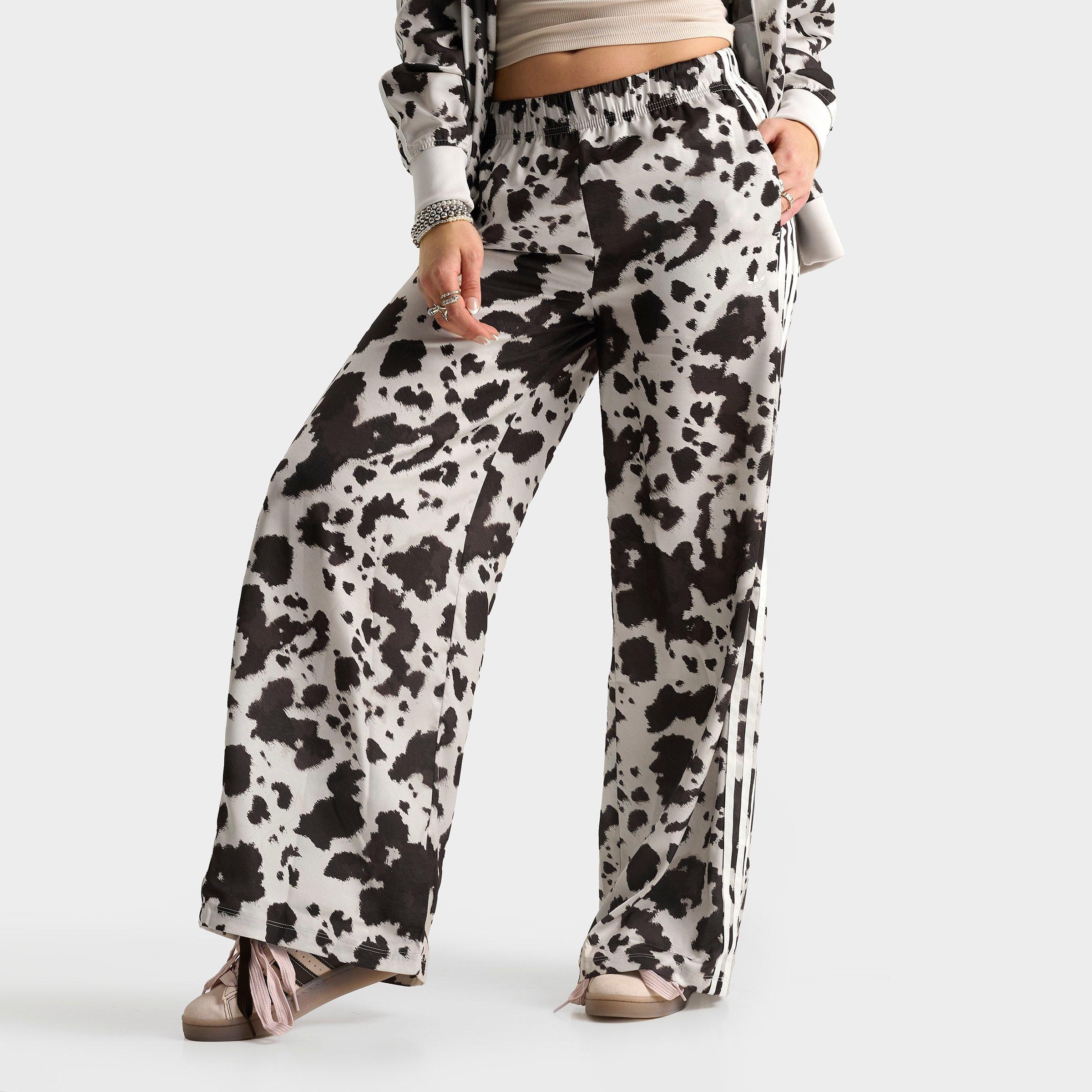 Women's adidas Originals Cow Print Satin Wide-Leg Pants | Finish Line