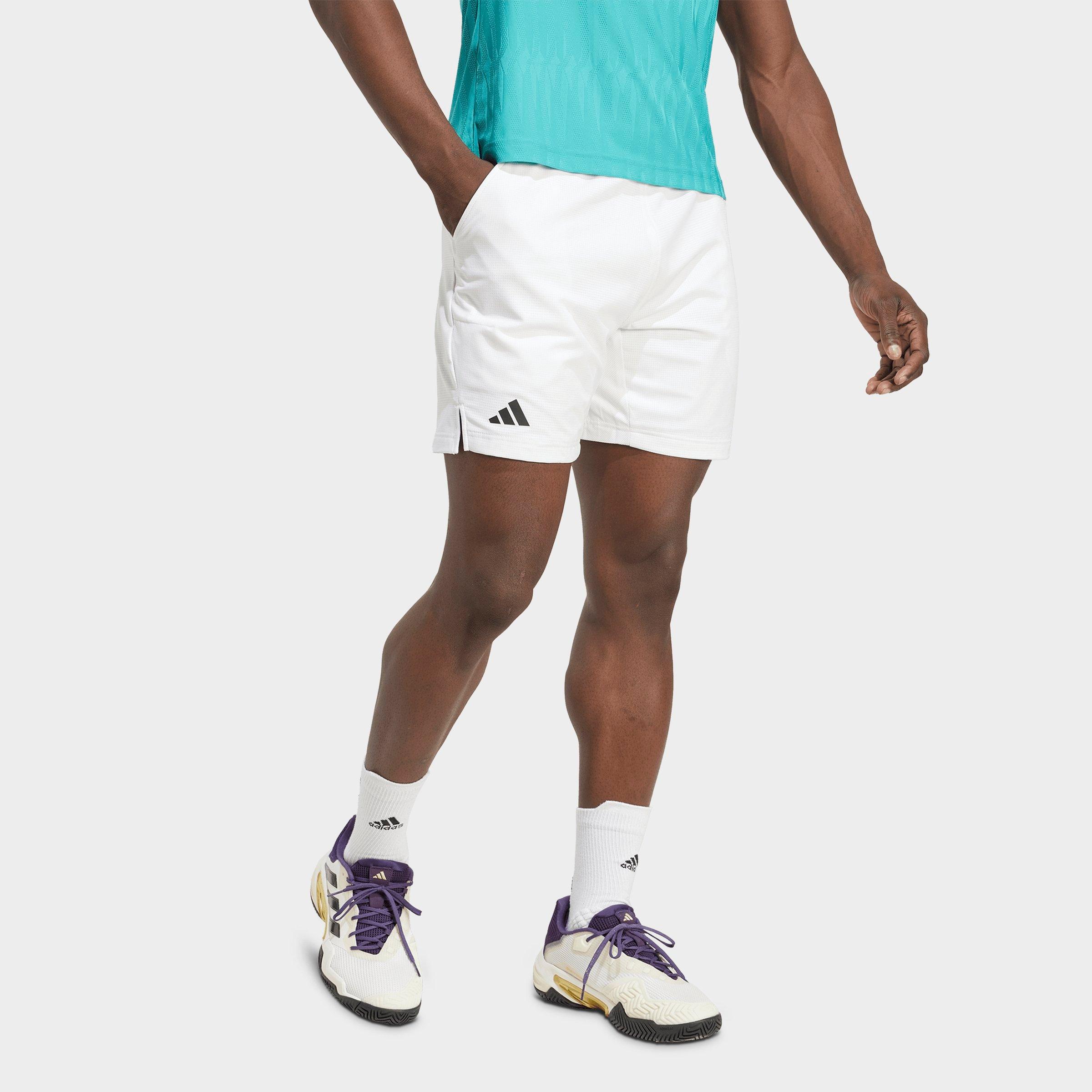 adidas Men's Climacool Ergo Tennis Shorts, White / L 9"