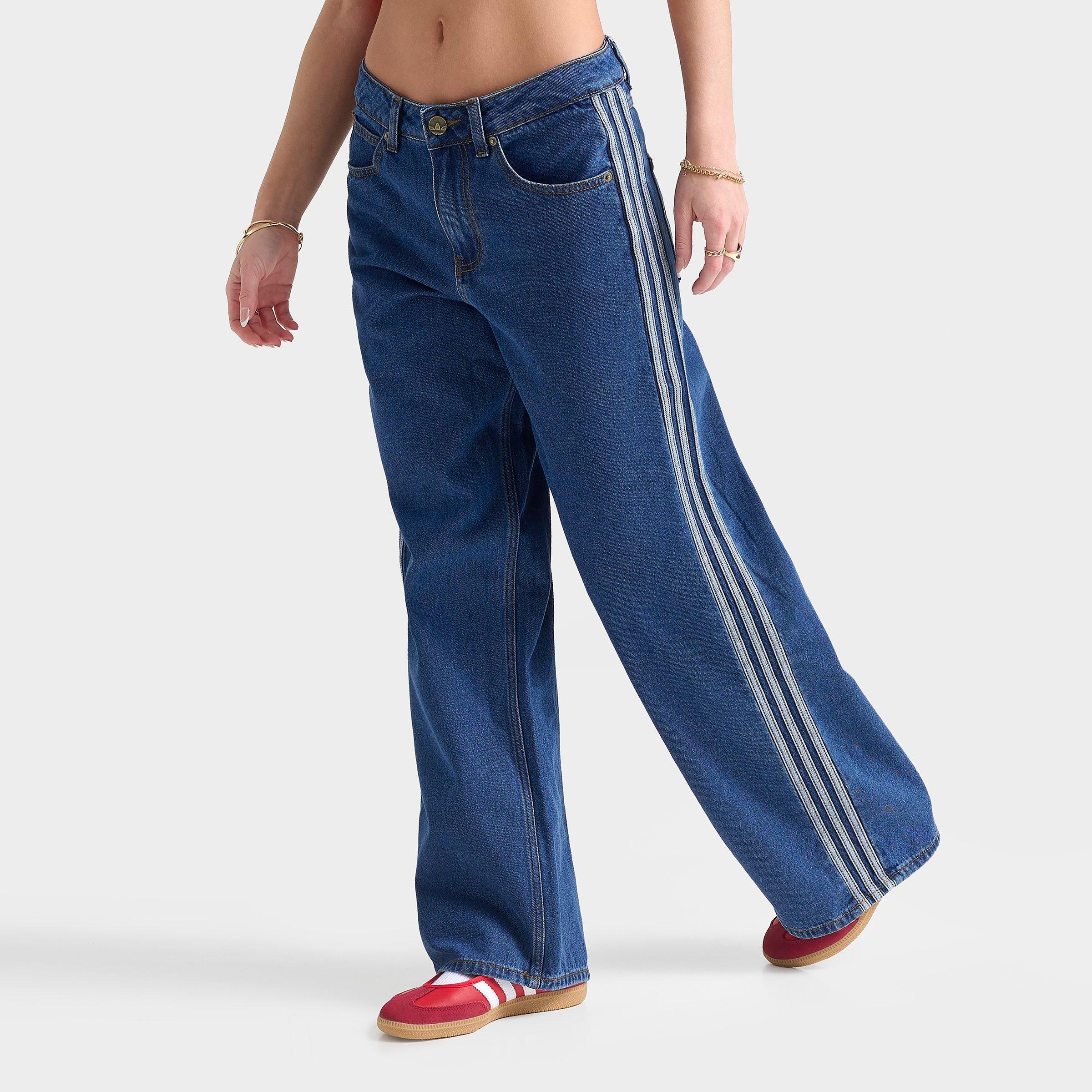 極美品 adidas denim firebird pants size35 Women's adidas Originals Firebird Denim Track Pants | Finish Line