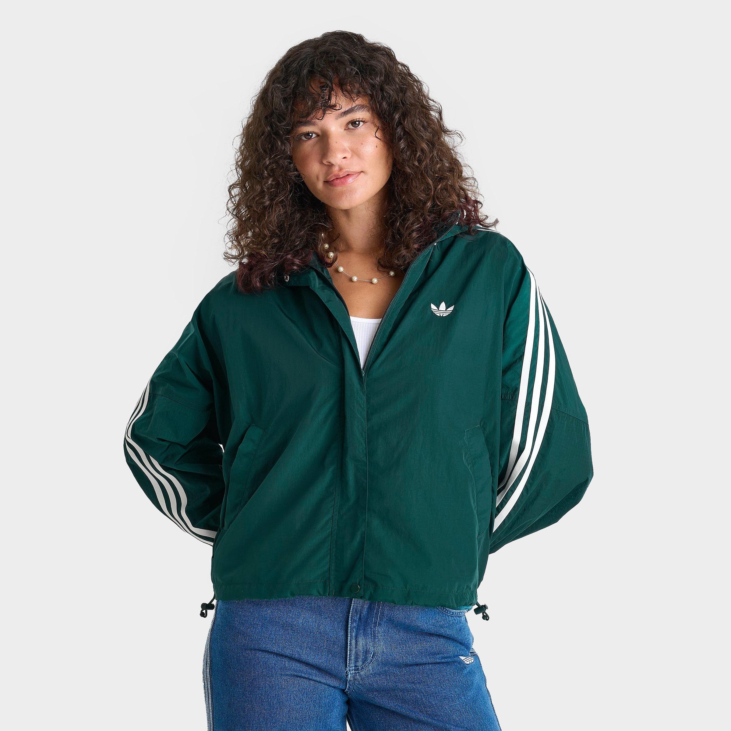 ★adidas★W ADICOLOR WOVEN NYLON OUTLINE WINDBREAKER★追跡可 Adicolor Woven Nylon Outline Trefoil Windbreaker - Grey