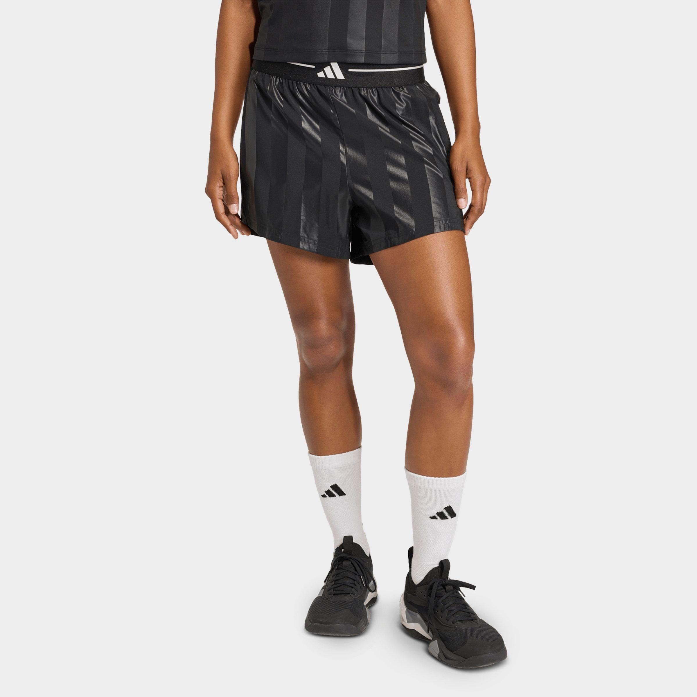 SLDO. × AddElm ダブルクロスストレッチプルオーバー L BK Women's adidas Hyperglam 3-Stripes Emboss Woven Shorts | Finish Line
