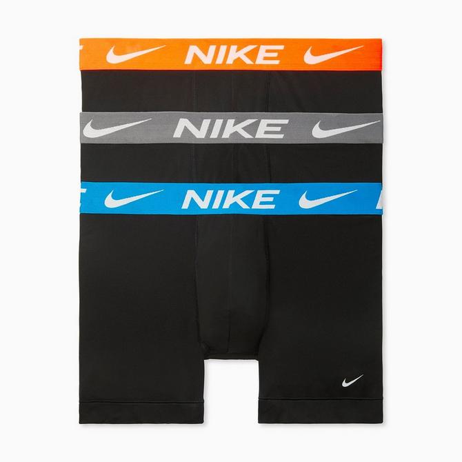 Nike Men`s Everyday Cotton Stretch Boxer Briefs 3 Pack, Black/Gym