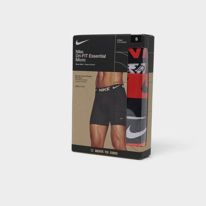 Men's Nike KE1157 Essential Micro Boxer Brief - 3 Pack (Green/Blue/Black M)  