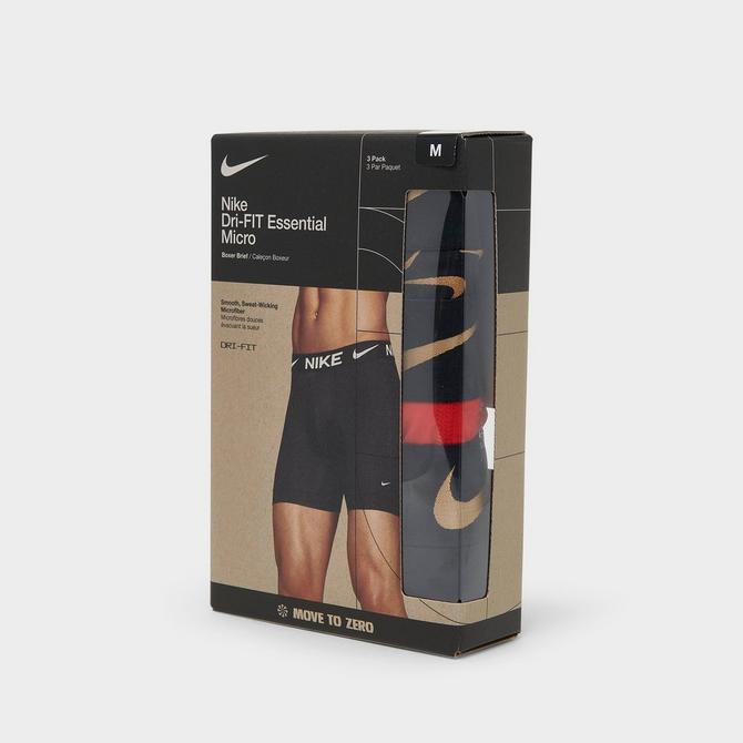 Nike 3-pk. Dri-fit Essential Micro Long Boxer Briefs in Pink for Men