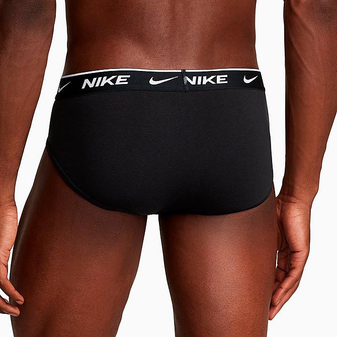 Alternate view of Men's Nike Dri-FIT Everyday Cotton Stretch Briefs (3-Pack) in Black Click to zoom