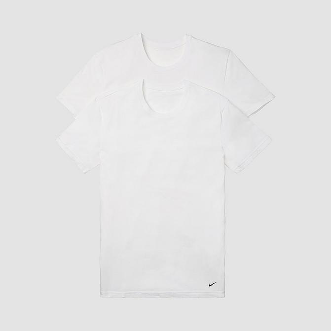Front view of Men's Nike Everyday Cotton Stretch T-Shirt (2-Pack) in White Click to zoom