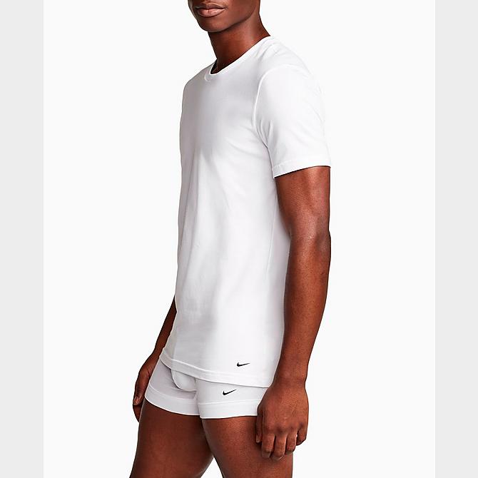 Alternate view of Men's Nike Everyday Cotton Stretch T-Shirt (2-Pack) in White Click to zoom