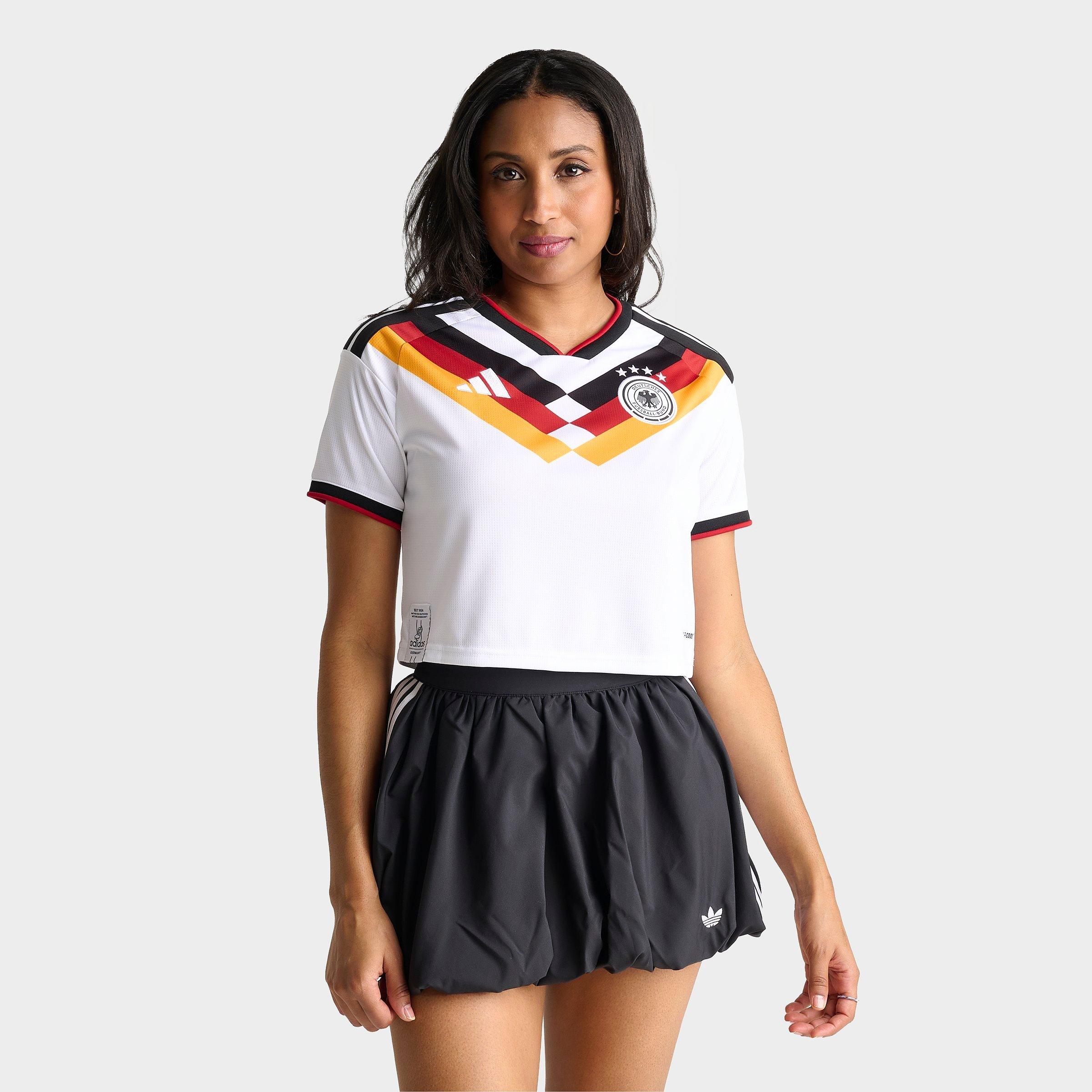 Women's adidas Germany 2026 Home Cropped Jersey | Finish Line