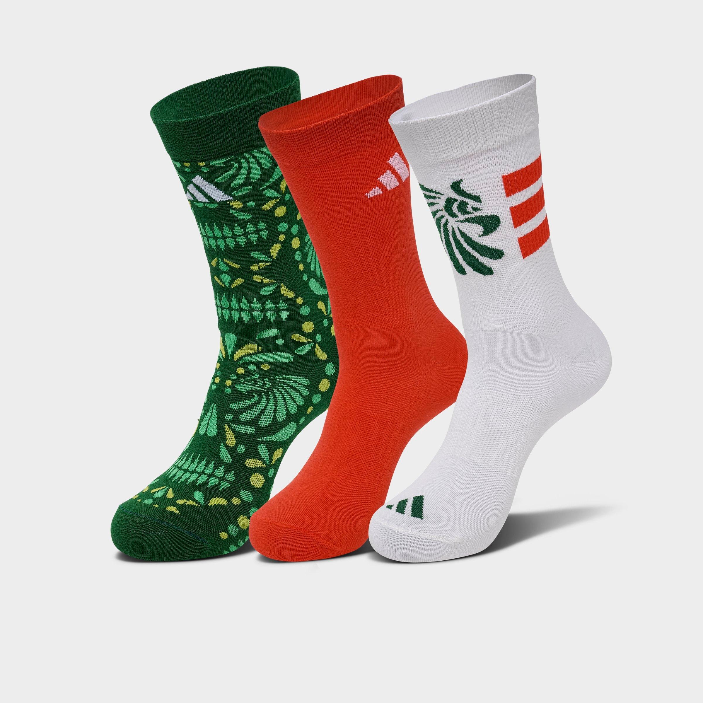 アディダス メキシコ 代表 サッカー ワールドカップ FIFA WBC タコス adidas FIFA World Cup 26 Host Nation Mexico Crew Socks (3-Pack