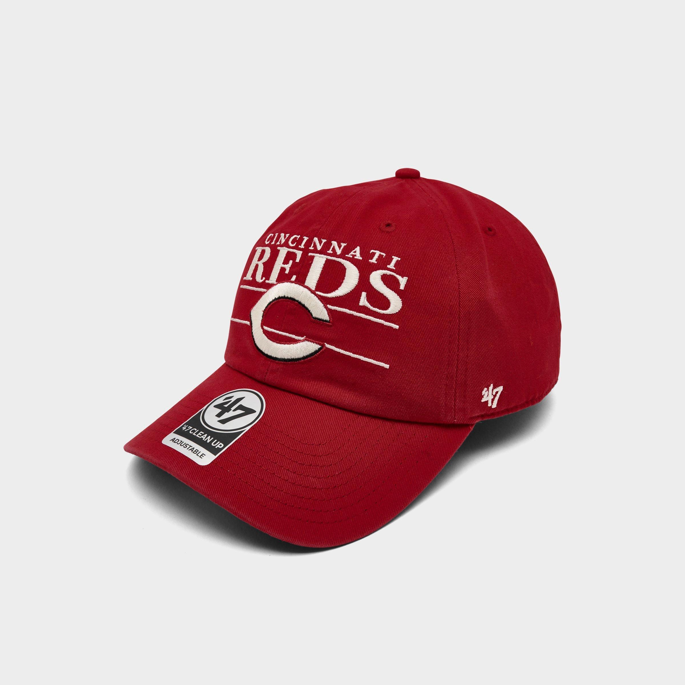 47 Cincinnati Reds MLB Team Name & Logo Clean Up Strapback Hat