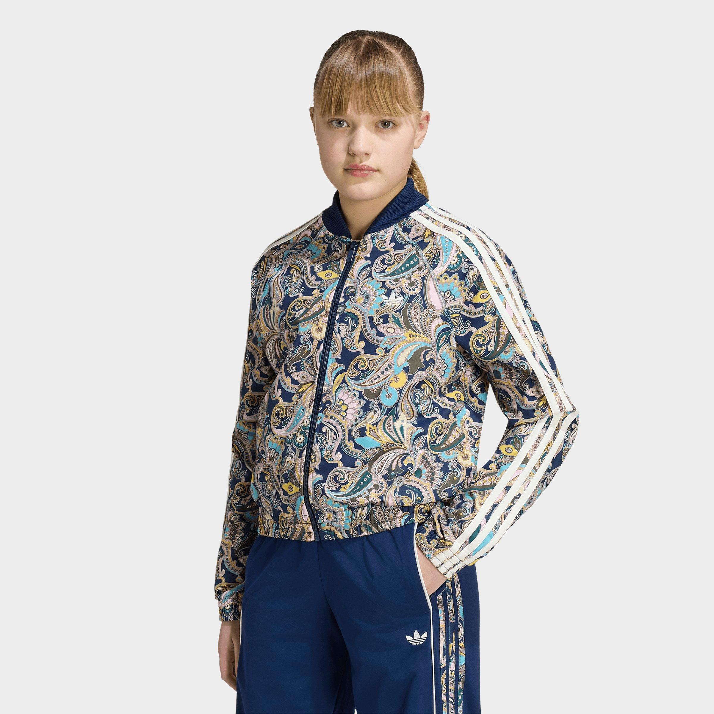 Girls' Big Kids' adidas Originals Superstar Loose Cropped Paisley