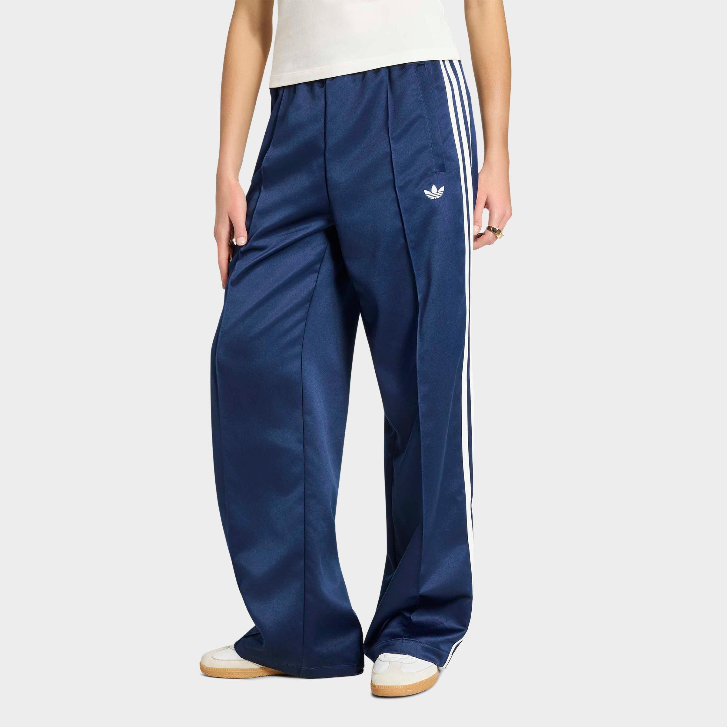紺 SST CUFFED TRACK PANTS スーパースター/US M Women's adidas Originals Satin Superstar Loose Track Pants