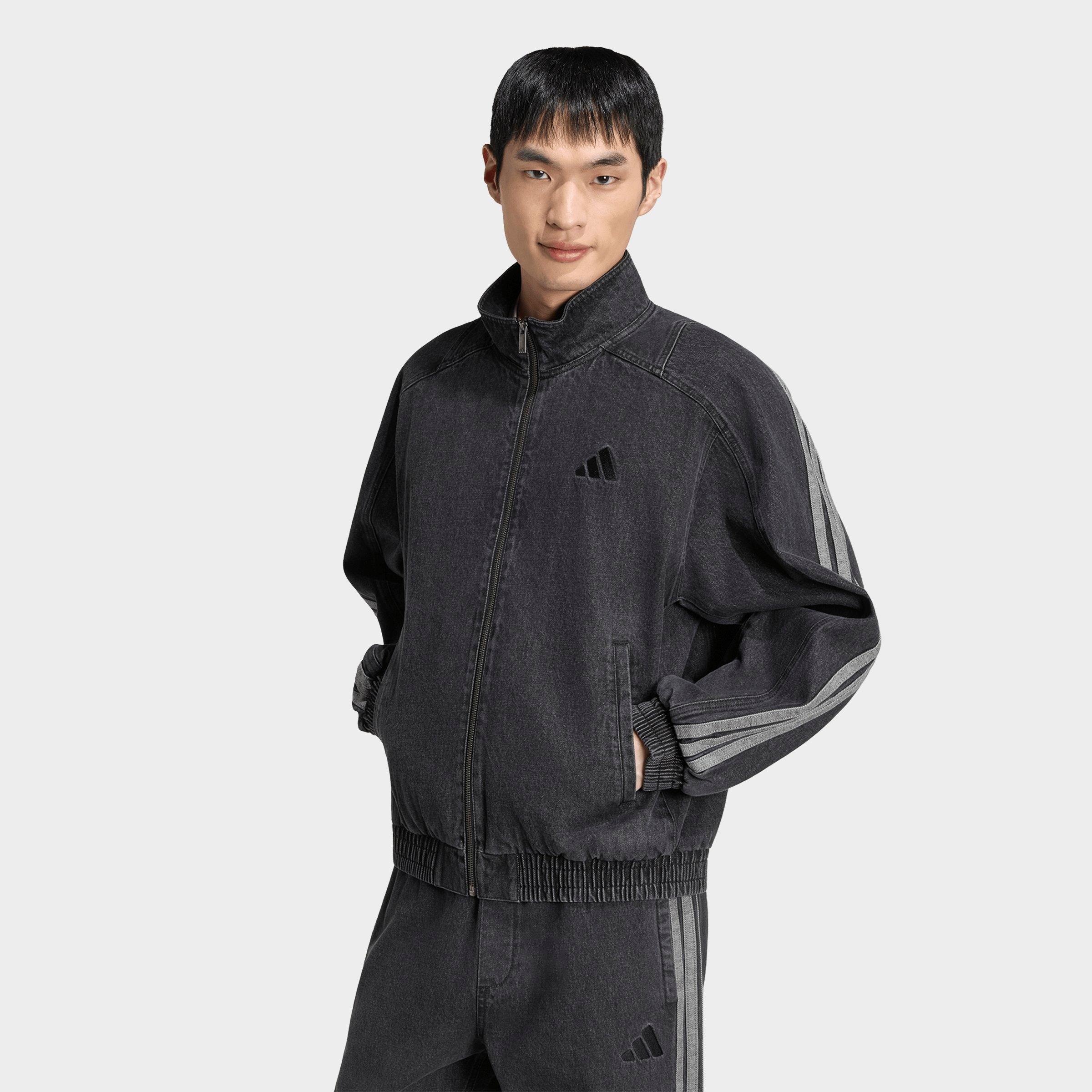 jieda 23ss トラックジャケット Men's adidas Stadium Loose Fit Denim Track Jacket | Finish Line
