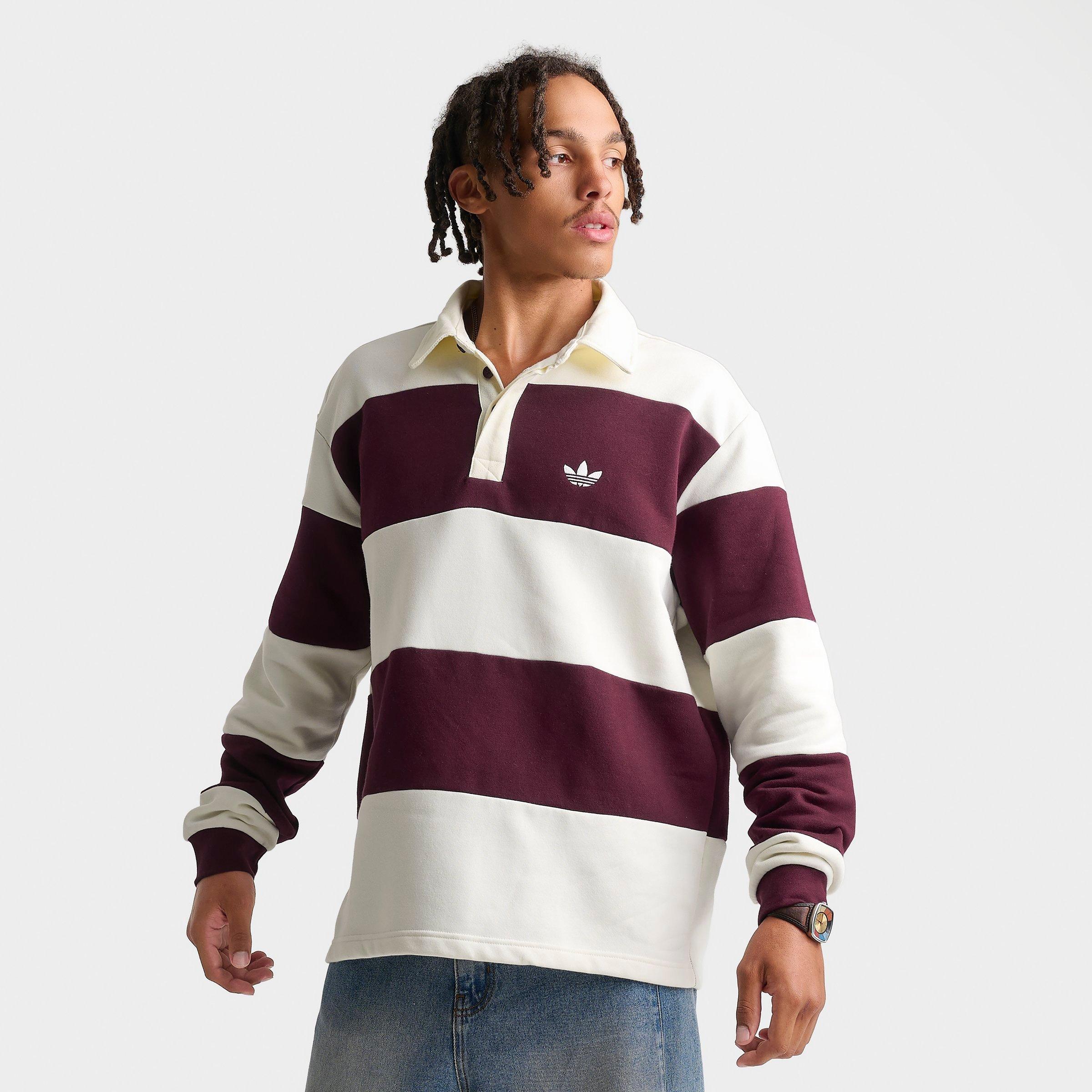 BELVET Striped Rugby Shirt 即完品 Men's adidas Originals Panel Cut Striped Rugby Shirt | Finish Line