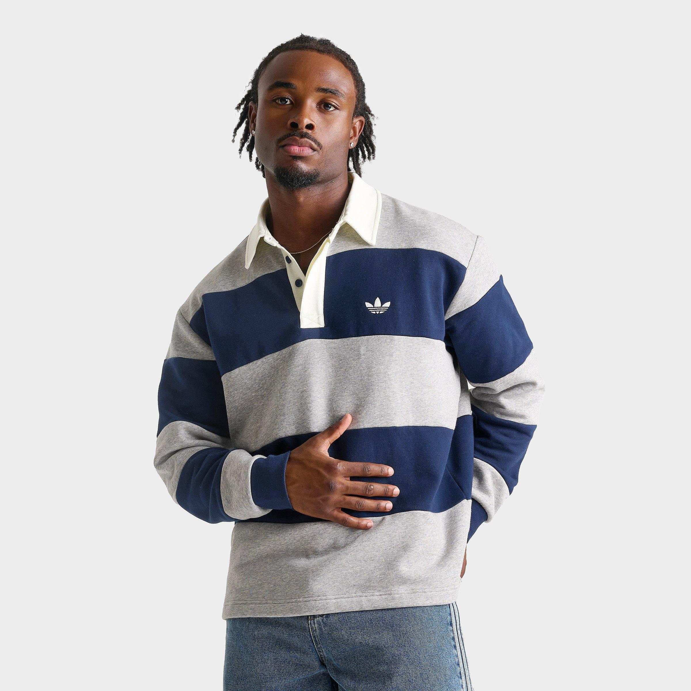 最安値　BELVET Striped Rugby Shirt Men's adidas Originals Panel Cut Striped Rugby Shirt | Finish Line
