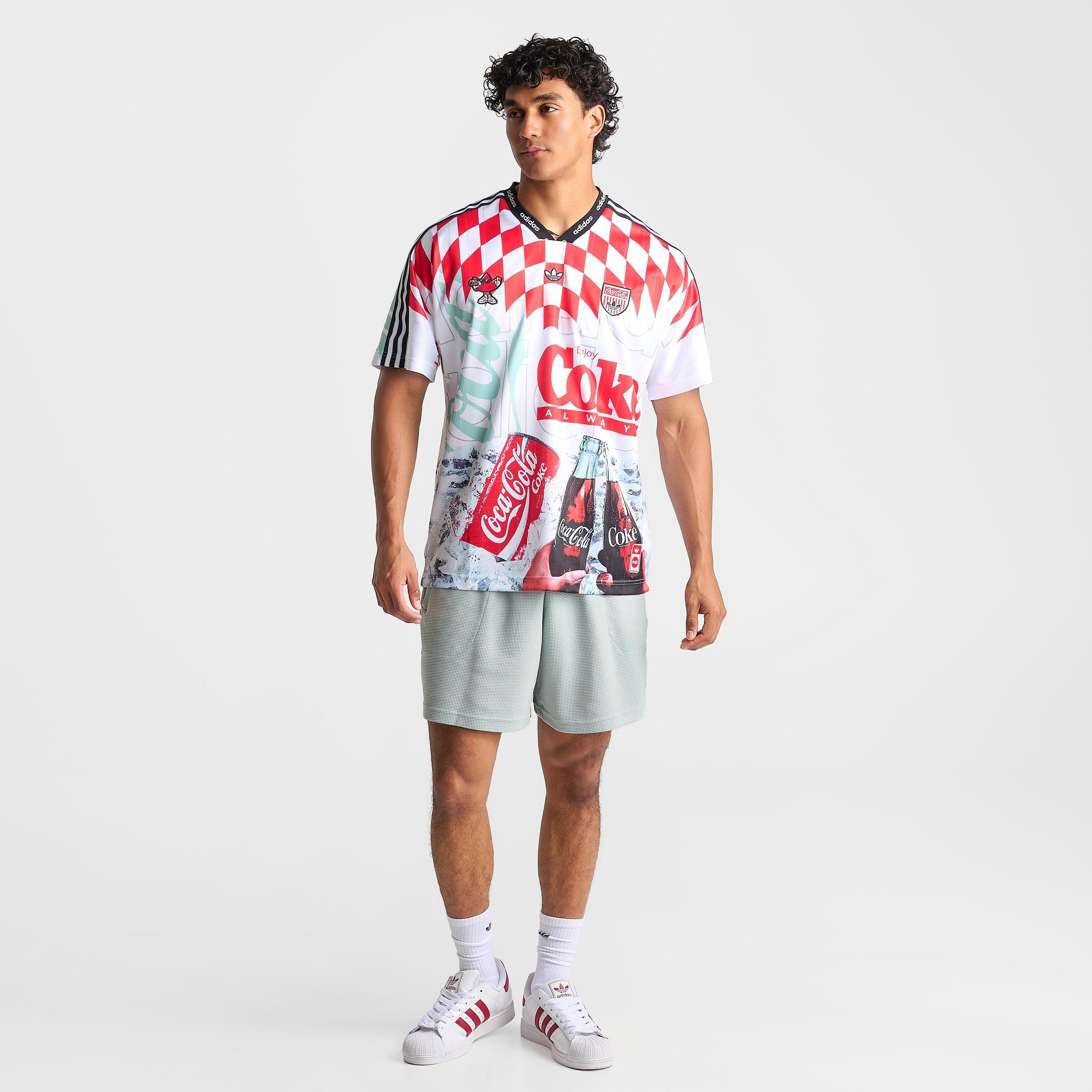Men's adidas Originals x Coca-Cola Mashup Soccer Jersey | Finish Line