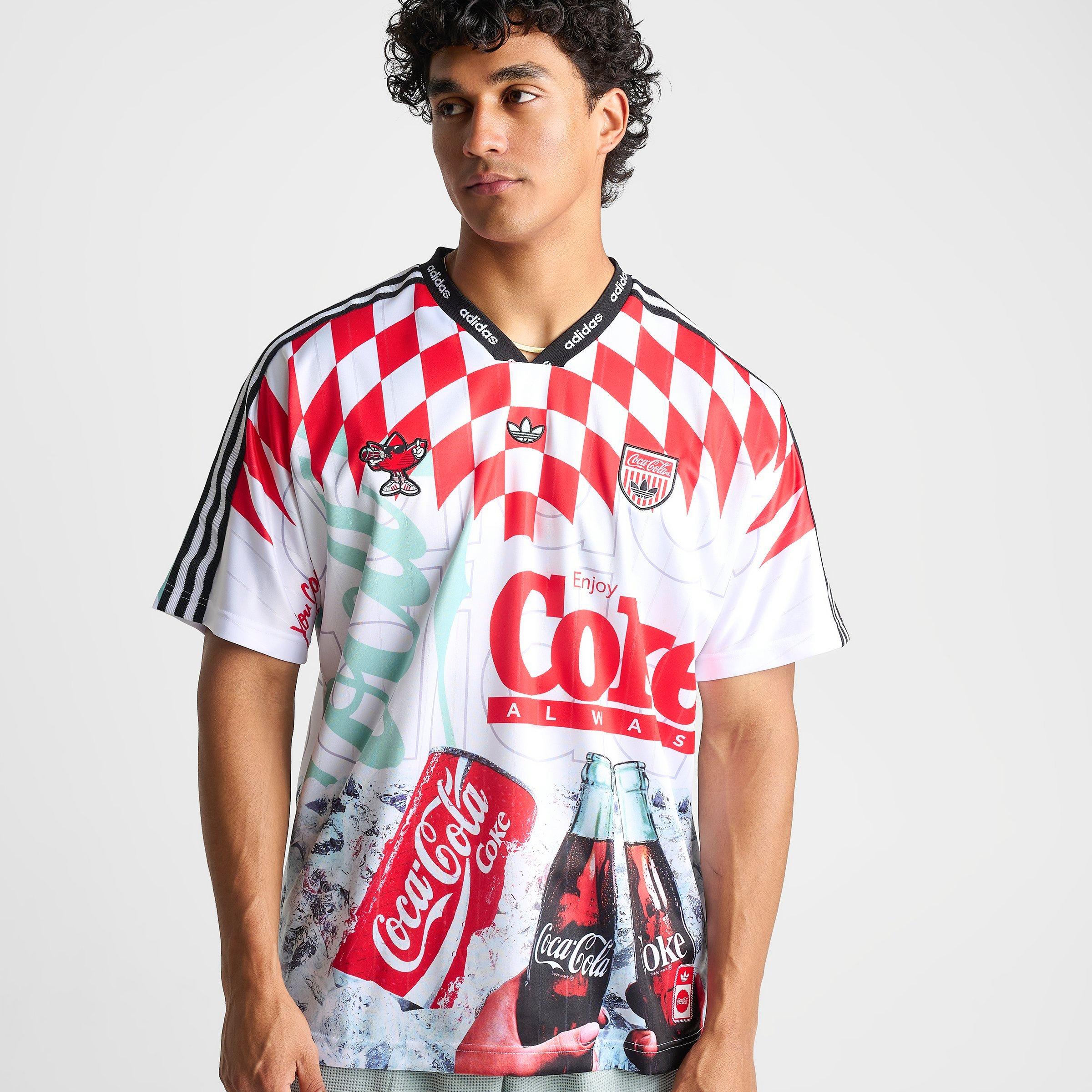 Men's adidas Originals x Coca-Cola Mashup Soccer Jersey | Finish Line