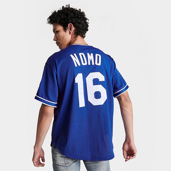 Mitchell & Ness Los Angeles Dodgers Mesh V-neck Jersey in Black for Men