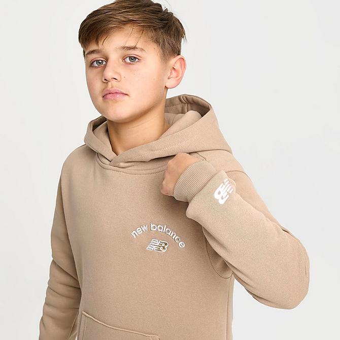 Kids' New Balance Arch Logo Pullover Hoodie| Finish Line Kids' New Balance Arch Logo Pullover Hoodie| Finish Line