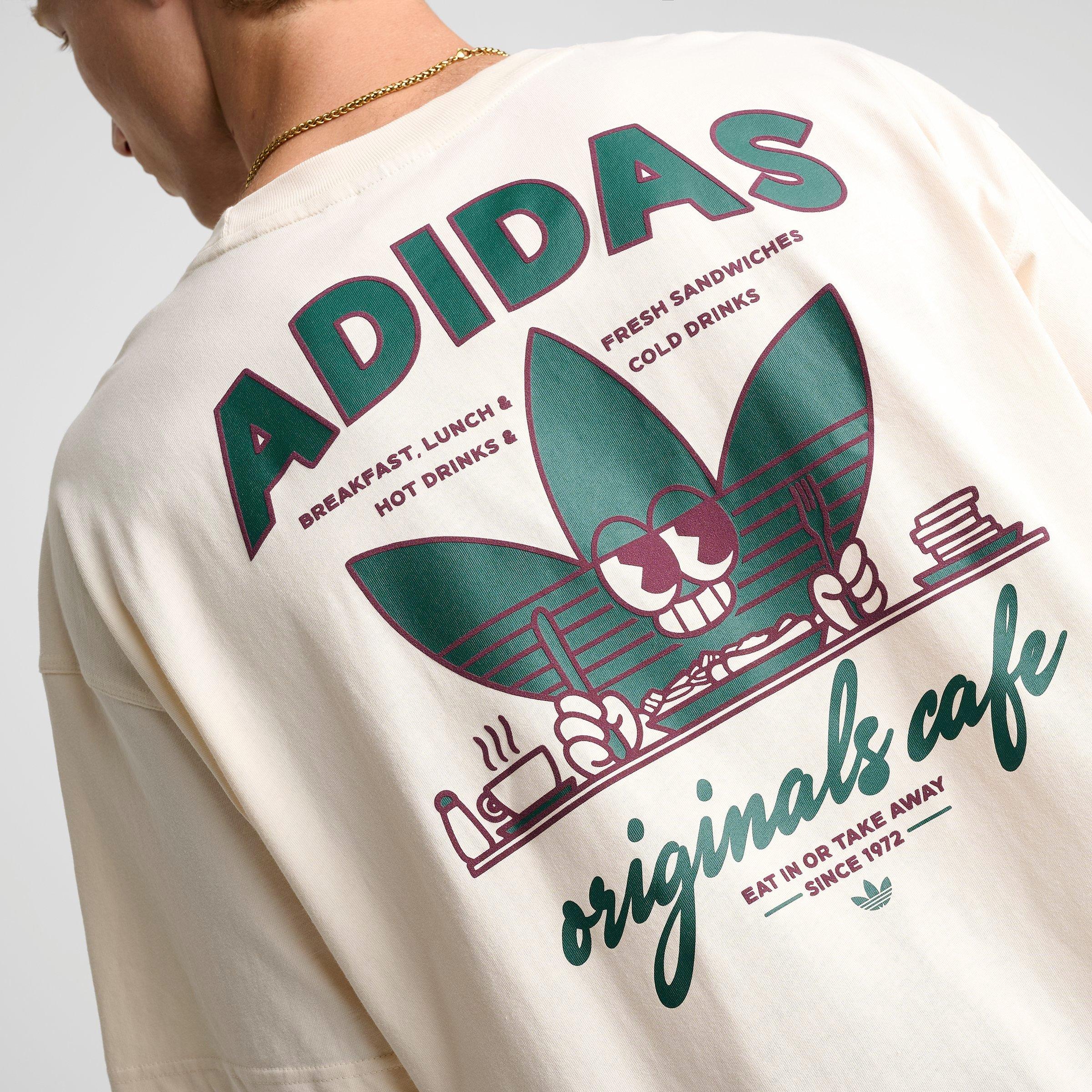 トップス Vintage adidas Foodie Adidas Men's adidas Originals Cafe Graphic T-Shirt | MainPlace Mall