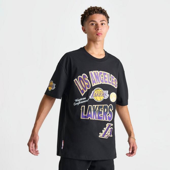 [angle] view of Men's Pro Standard Los Angeles Lakers NBA Turn It Up T-Shirt in Black Click to zoom
