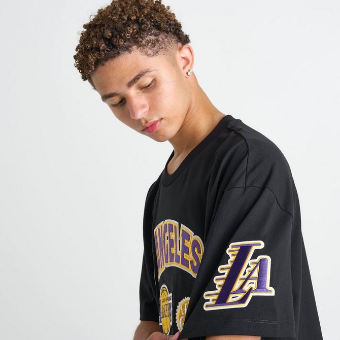 [angle] view of Men's Pro Standard Los Angeles Lakers NBA Turn It Up T-Shirt in Black Click to zoom