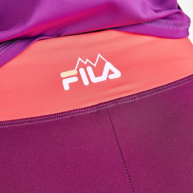 On Model 5 view of Women's Fila Marnie Base Layer Leggings in Charisma Click to zoom