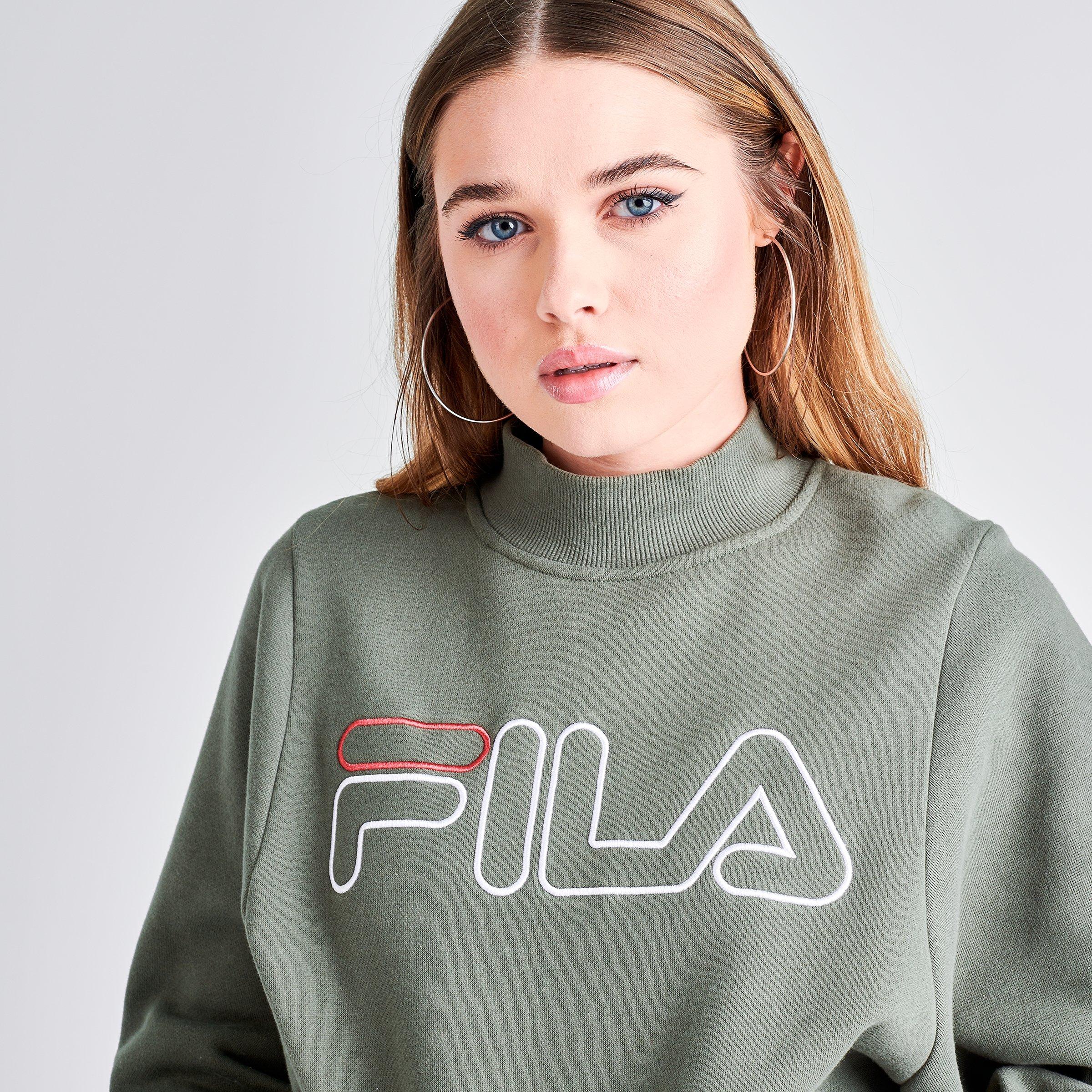 fila high neck sweatshirt with front logo