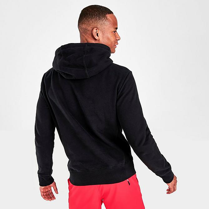 Back Right view of Men's Superdry Sport Jock Tag Hoodie in Black Click to zoom