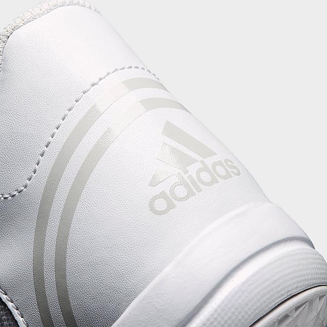 Left view of Women's adidas Triple Cheer Cheerleading Shoes in Cloud White/Granite/Clear Grey Click to zoom