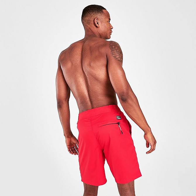 Back Right view of Men's Superdry Classic Board Shorts in Bright Red Click to zoom