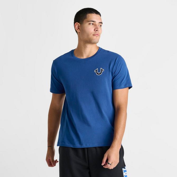 [angle] view of Men's True Religion Buddha Logo T-Shirt in Cobalt Click to zoom
