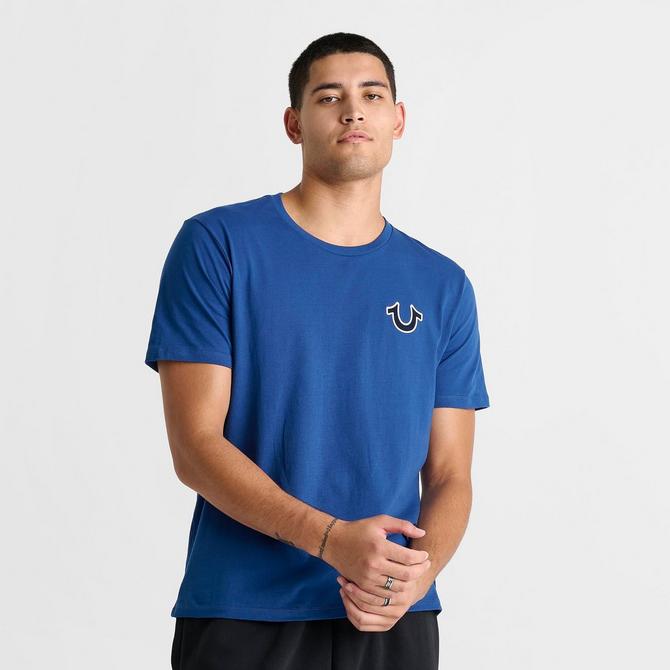 [angle] view of Men's True Religion Buddha Logo T-Shirt in Cobalt Click to zoom