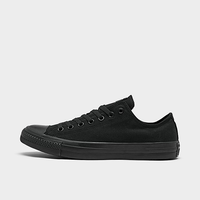 Right view of Converse Chuck Taylor All Star Low Top Casual Shoes in Black Monochrome Click to zoom