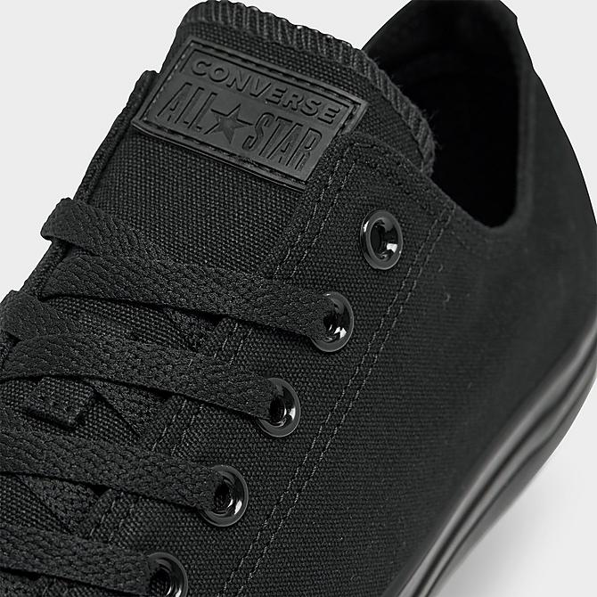 Front view of Converse Chuck Taylor All Star Low Top Casual Shoes in Black Monochrome Click to zoom