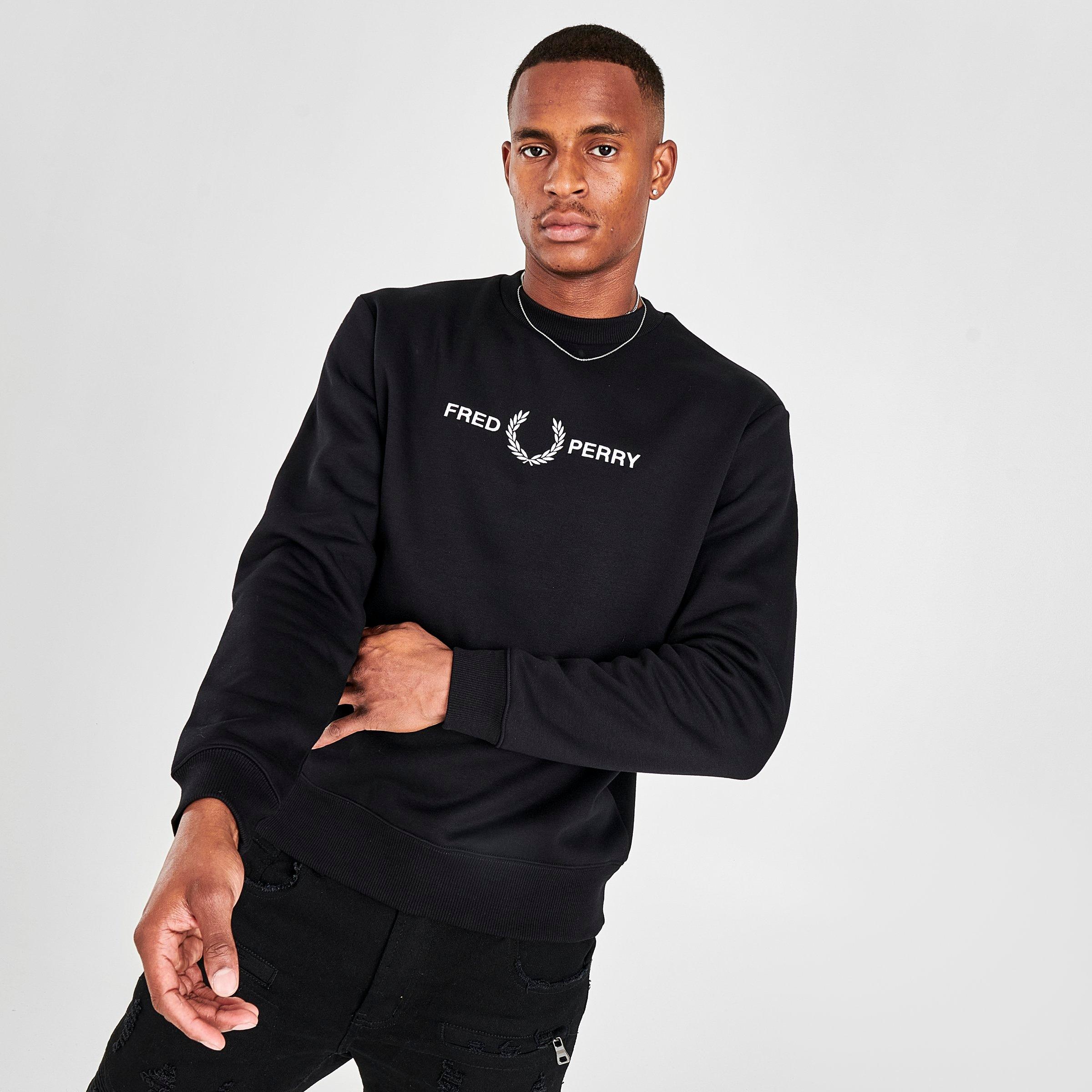 fred perry taped crew neck sweatshirt