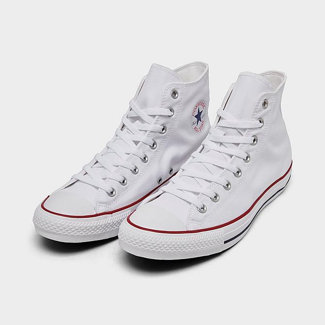 Three Quarter view of Converse Chuck Taylor All Star High Top Casual Shoes in Optical White Click to zoom