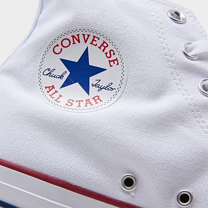 Front view of Converse Chuck Taylor All Star High Top Casual Shoes in Optical White Click to zoom