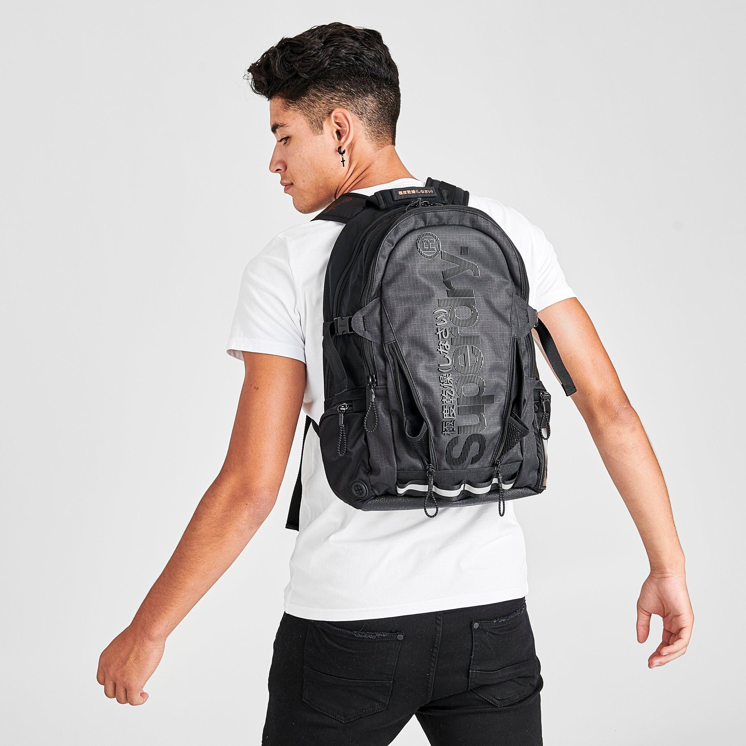 black backpack superdry