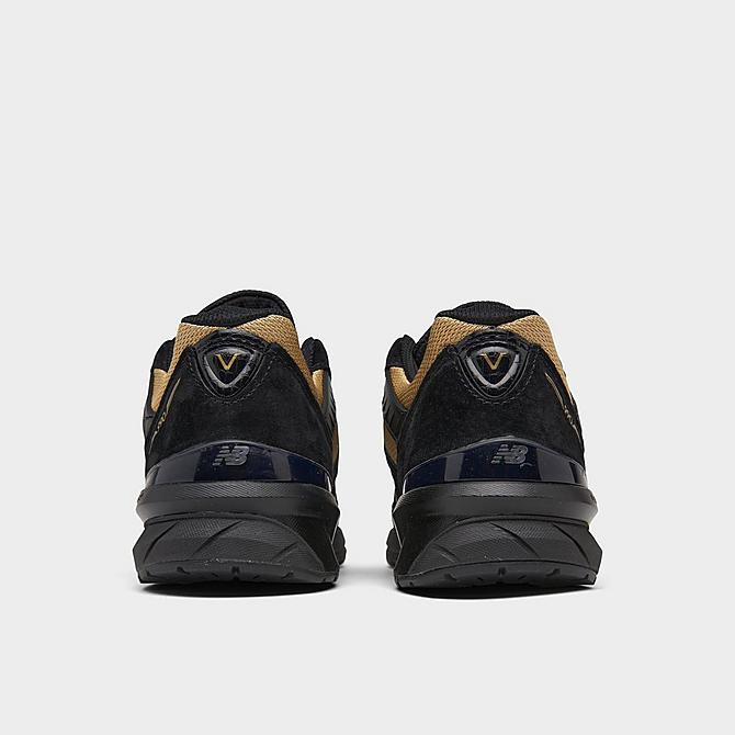 Left view of Men's New Balance 990v5 Casual Shoes in Black/Gold Click to zoom