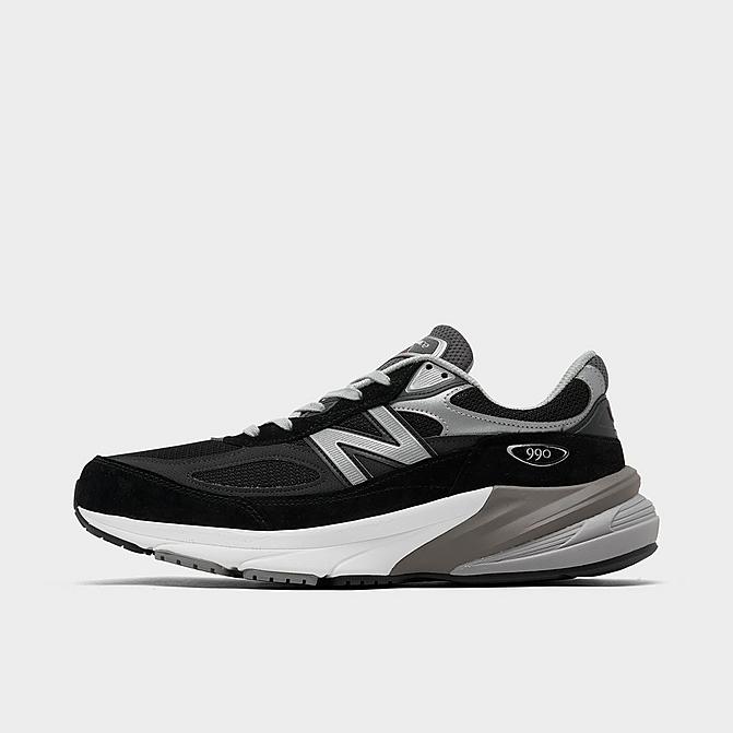 Right view of Men's New Balance Made in USA 990v6 Casual Shoes in Black/White/Grey Click to zoom